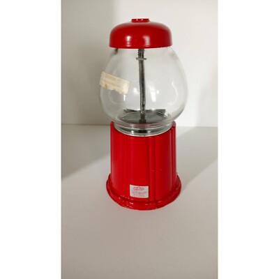 Vintage Carousel Mini Gumball Machine Red Metal Glass Globe 023393