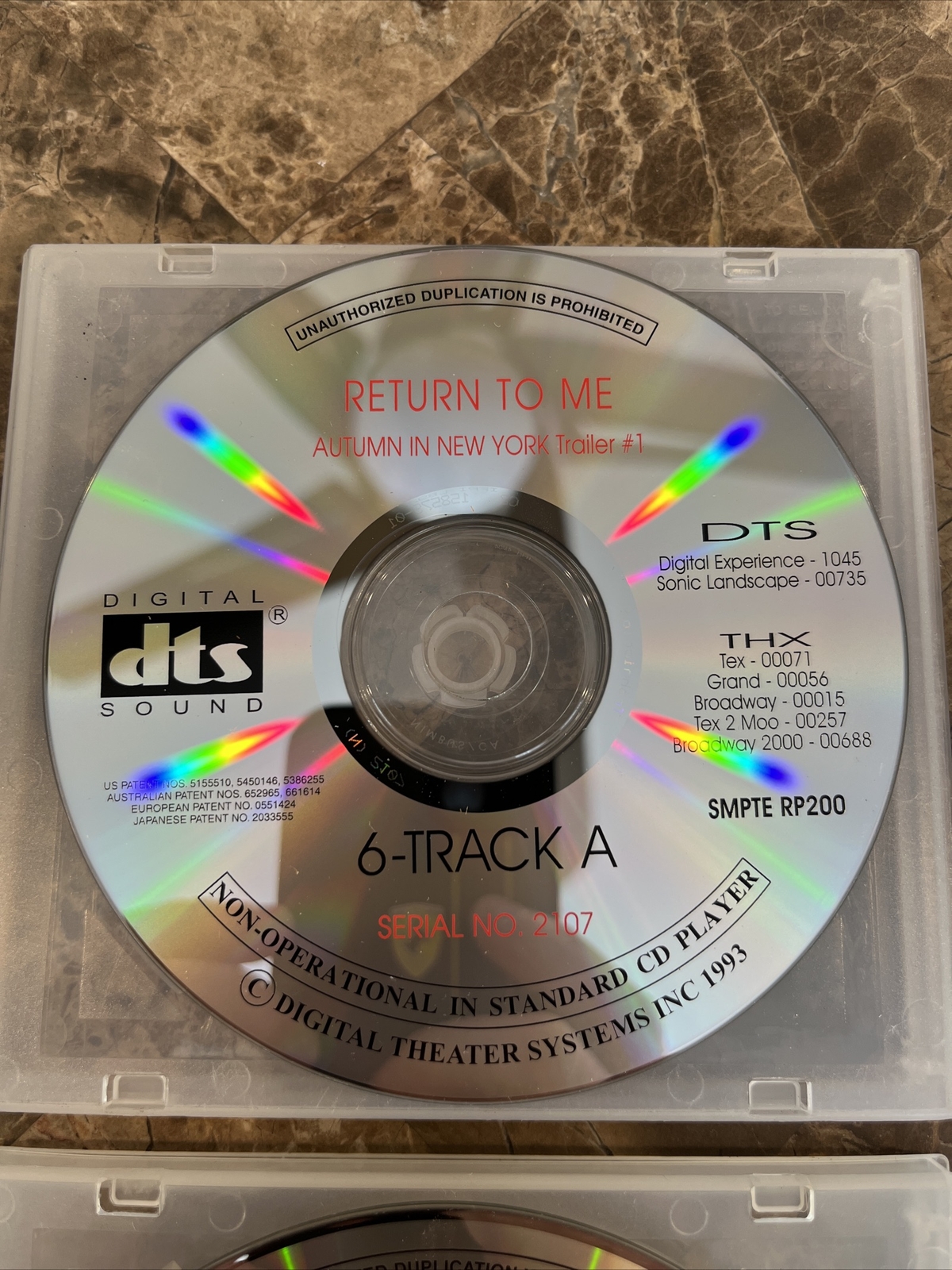 Thx Disc RARE Movie Theater DTS THX Disc Set - Return to Me, Autumn in New York ...