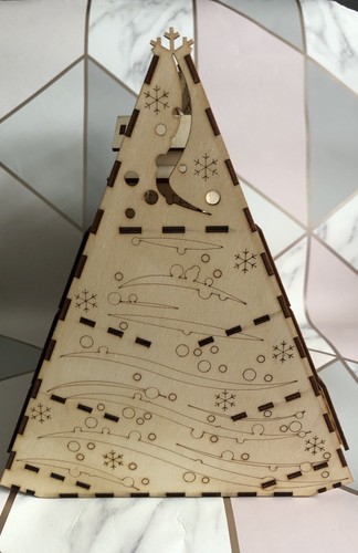 Handmade Make Your Own Wooden Tree Advent Calendar Craft Kit Model Decorate Blan - Picture 2 of 7