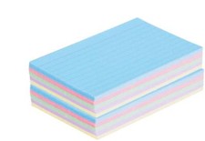 Ruled 4" x 6" Index Cards Assorted Pastel 200/Pack