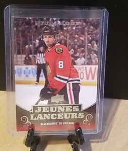 2010-11 UPPER DECK YOUNG GUNS JEUNES LANCEURS Nick Leddy Rookie Chicago #214 🔥