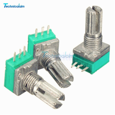 5PCS 6Pin 5K 20K 100K Ohm 6MM Rotary Potentiometer Shaft Adjustable Resistance