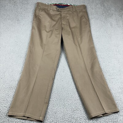 Meyer Pants Mens 34x26 Beige Tan Oslo Modern Comfort Stretch Chino Trousers
