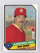 1989 Albuquerque Dukes-TCMA Minor League Baseball Card-Mike Munoz