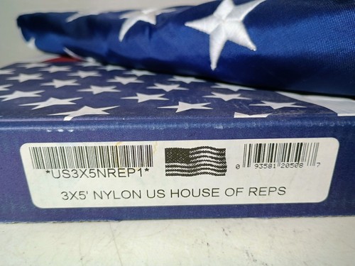 Valley Forge Perma-Nylon 3ft x 5ft Nylon American Flag "US HOUSE OF REPS" - Picture 2 of 5