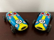 LOT 2 Showa Era Tin Toy Race Car Japan Retro Mercedes