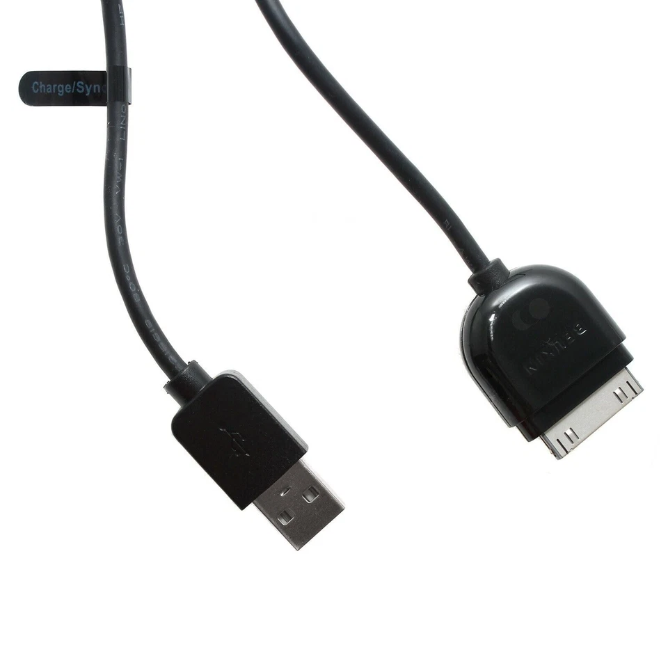 Belkin  Old Style 30 Pin USB Charger Cable Lead for iPhone iPad 3 2 1 iPhone 4s - Image 2 of 3