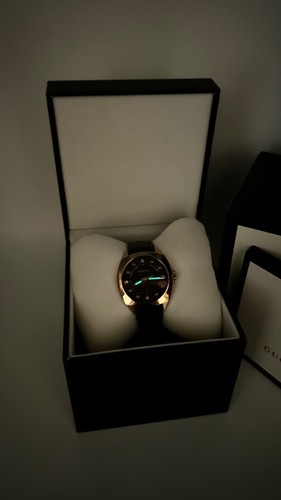 GUCCI GG2570 YA142407 Black Dial Rose Gold-tone Women's Watch 37mm - Picture 8 of 16