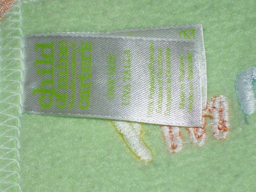 Carter's Duck I Love My Mommy Duck Baby Blanket White Green Yellow RicRac CUTE! - Picture 3 of 4