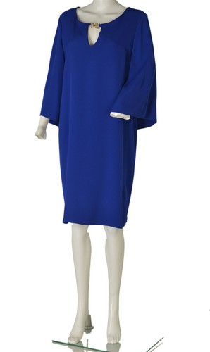 ABITO DONNA ELEGANTE GIROCOLLO TREQUARTI SPACCO OLTRETEMPO ART. 11324/01 - Bild 2 von 9