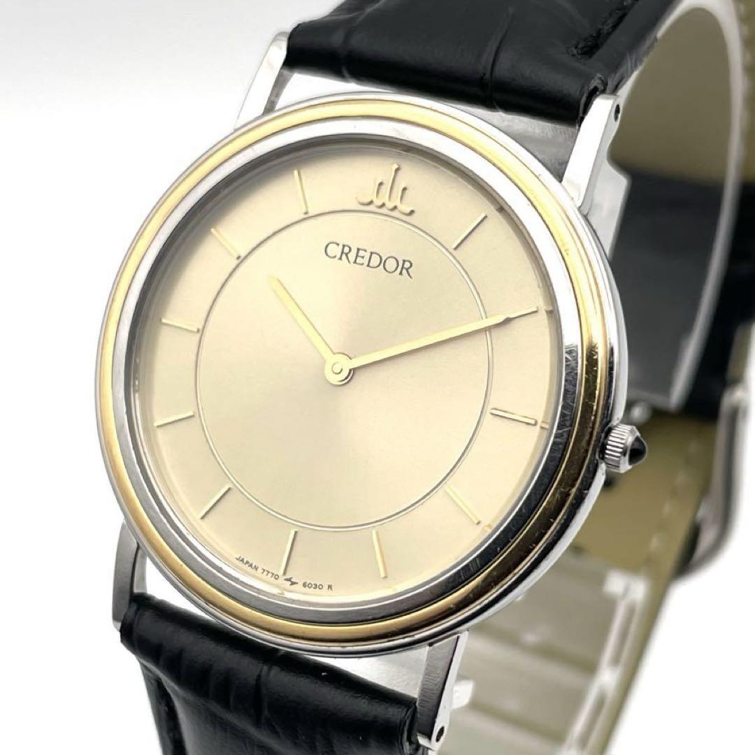 CREDOR 18KT+SS QUARTZ MEN'S WRISTWATCH ROUND FACE DIAL: GOLD CREDOR 18KT+SS QUARTZ MEN'S WRISTWATCH ROUND FACE DIAL: GOLD