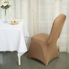 6 Taupe SPANDEX CHAIR COVERS for Wedding Banquet Party Reception Decorations