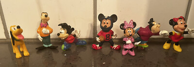 VINTAGE MICKEY MINNIE MOUSE PVC DISNEY ACTION FIGURES Goofy Pluto 2  Lot of 7