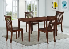 Kings Brand - Kurmer 5 Pcs  Kitchen Dining Table Set. Table Chairs, Cappuccino