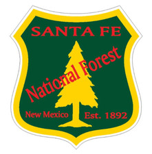 3" santa fe national forest bumper sticker decal usa made
