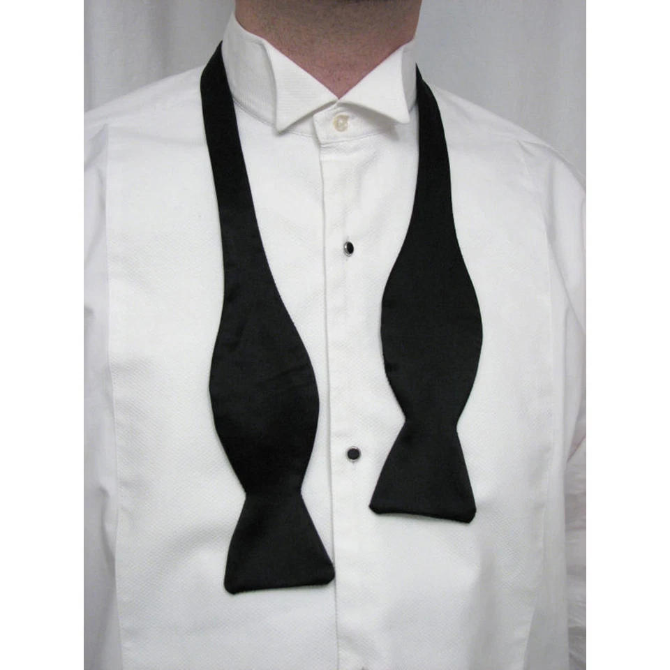 Men's Satin Formal Self Tied Bow Tie Adjustable Wedding Pre-Tied Neck Bowtie - image 2 of 4