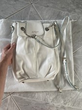 borsa les copains blue Bianca Donna Tracolla Tasche Sacca Catenina usata Foto