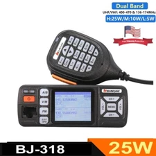 BAOJIE BJ-318 Dual Band 136-174&400-490Mhz 25W Mobile Radio Mini Two Way Radio