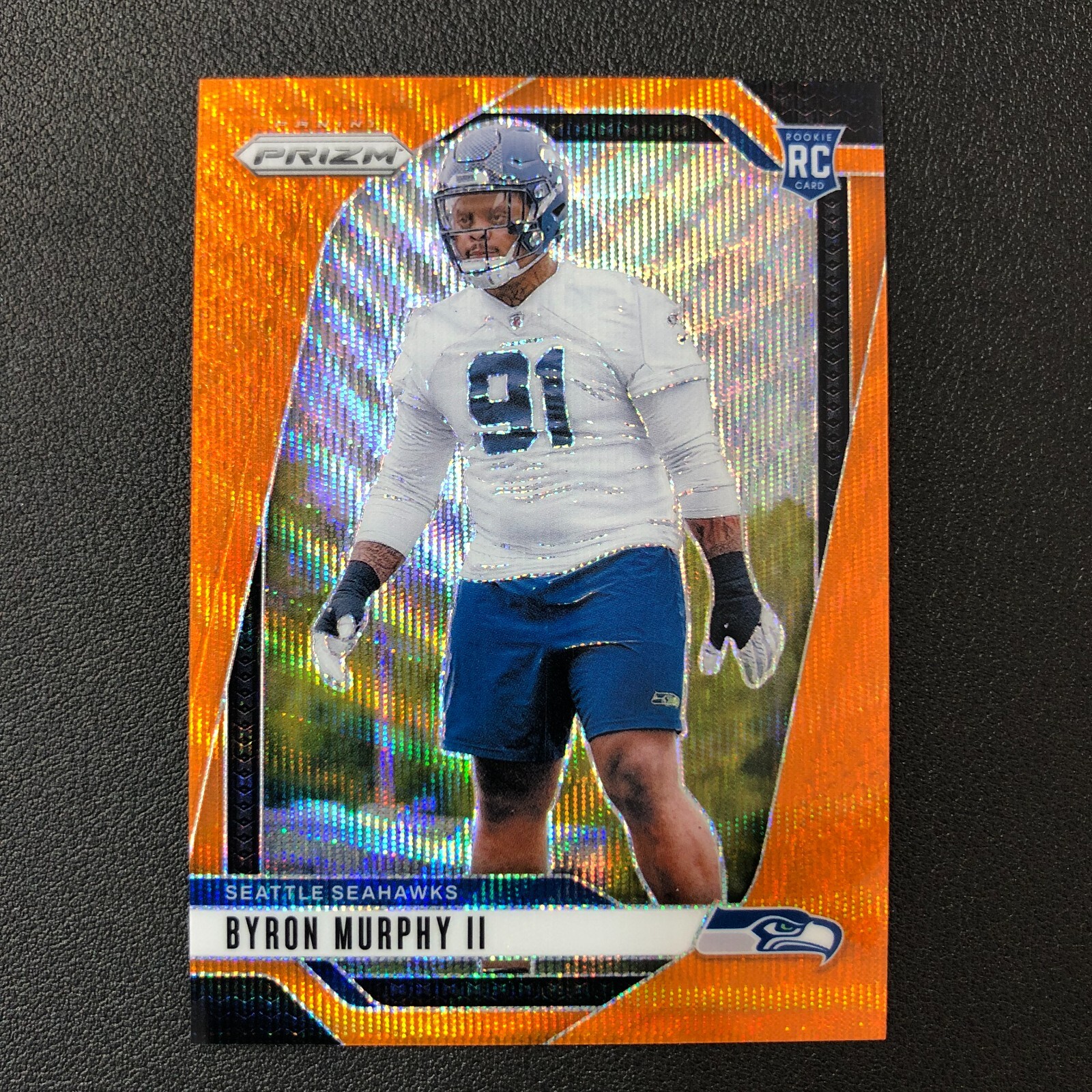 2024 Panini Prizm Football #317 Byron Murphy II Orange Wave /60 RC gxwhb5