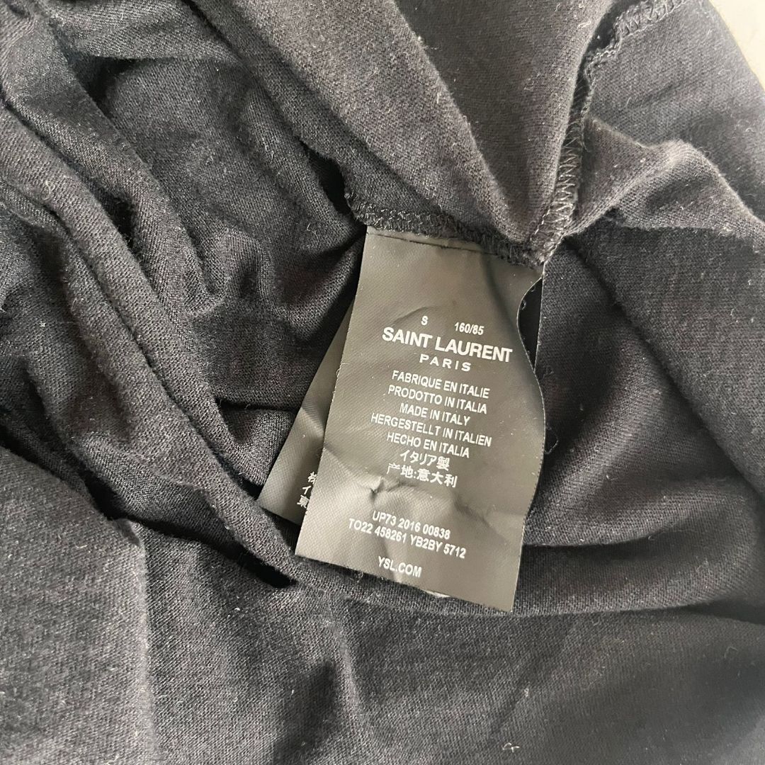 T shirt Saint Laurent nera stampa 'amore'