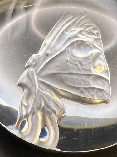 Lalique Bubble Glass Paperweight Fairy Etched Clear Crystal France Small HTF - Picture 7 of 12