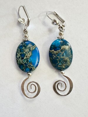 Gorgeous Silver 2.5  Dangle Pierced Earrings 