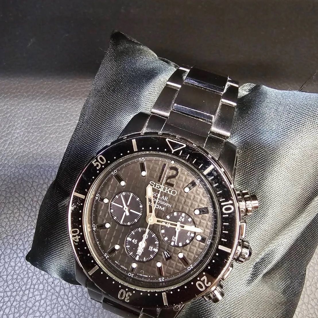 【ジャンク品】【SEIKO】セイコー クロノグラフ デイト V175-0ER0 ジャンク品】【SEIKO】セイコー クロノグラフ デイト V175-0ER0