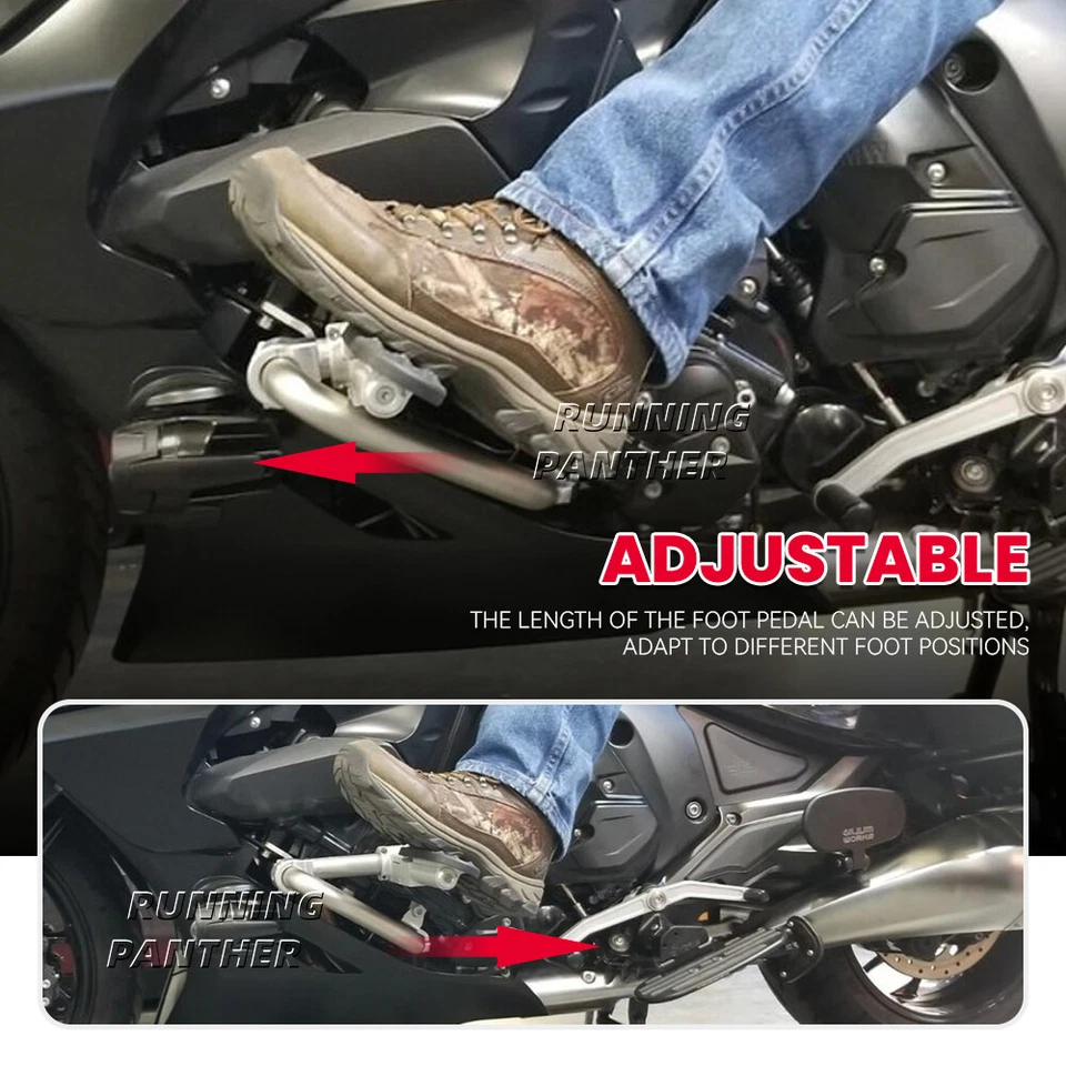 Para BMW 2010-2016 K1600GT K1600GTL estriberas de carretera pedal reposapiés de doble riel Foto 2 de 4