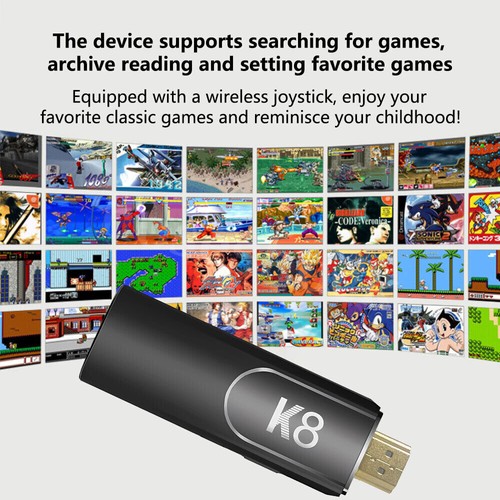 Built-in 64GB 40000+ Video Games 4K HDMI TV Game Stick Console Wireless Gamepad - Picture 7 of 17
