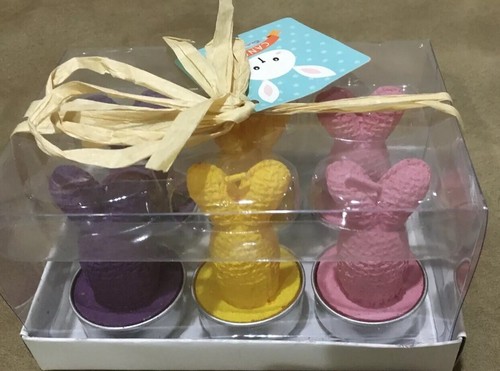 Easter Bunny / Birthday Candles 6 Pc Easter Bunny In Gift Box- Cute- Vintage-HTF - Picture 5 of 8