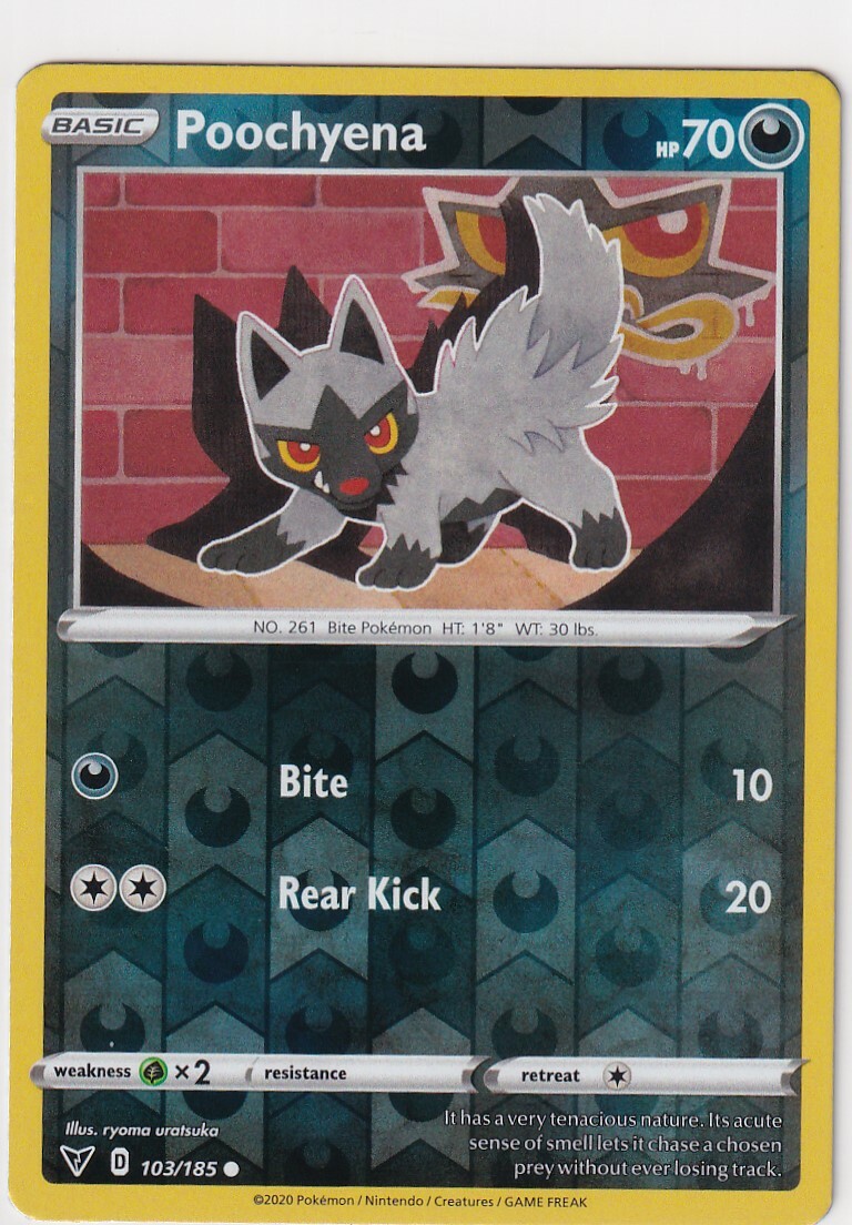 Pokemon TCG - Vivid Voltage - Poochyena 103/185 - Foil - Z1954 | eBay
