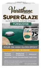 Varathane 369293 Super Glaze Pour-On High Gloss Epoxy, Quart, Turquoise