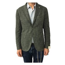 L.B.M. 1911 giacca uomo sfoderata verde principe di Galles 93%cotone 7%seta 2857