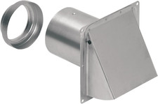 885AL Wall Cap, Aluminum, for 3" and 4" round Duct