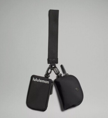 Lululemon Dual Pouch Wristlet Key Bag - Black | Wallet Buckle Bag
