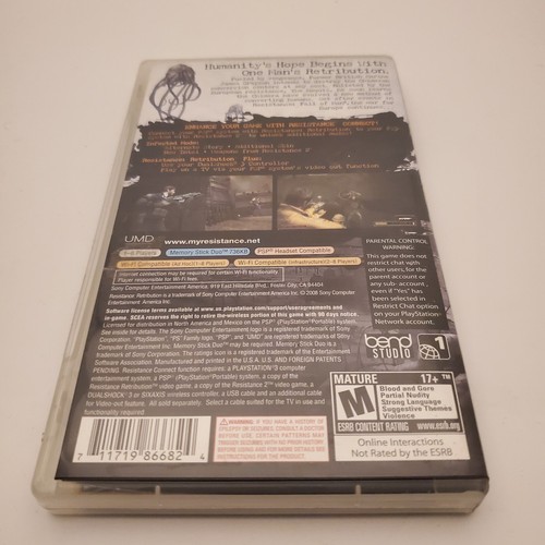 PSP PlayStation Portátil Resistance Retribution Completo en Caja con Manual - Imagen 2 de 3