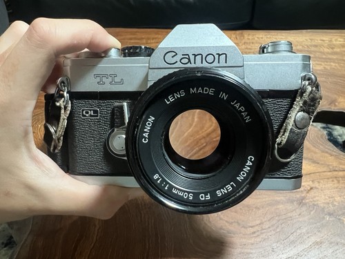 Canon TL QL With Canon FD 50mm F/1.8 Lens - Picture 3 of 10