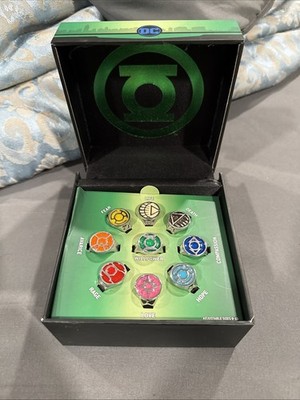 Green Lantern Collector All Lantern Corps Ring Set Multi-Color Read Description