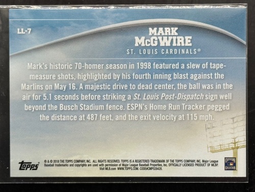 Mark McGwire *Choose Your Cards* Inserts Parallels (Updated 2/18) - Picture 23 of 47