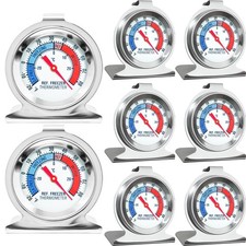 8 Pack Refrigerator Freezer Thermometer Large Dial Fridge with...