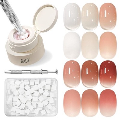 GAOY Cushion Ombre Painting Gel Kit, 6 Colors Gradient Patting Gel Polish with S