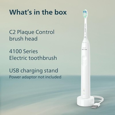 Philips Sonicare 4100 Electric Toothbrush - White - Model HX3681/23 - New In Box