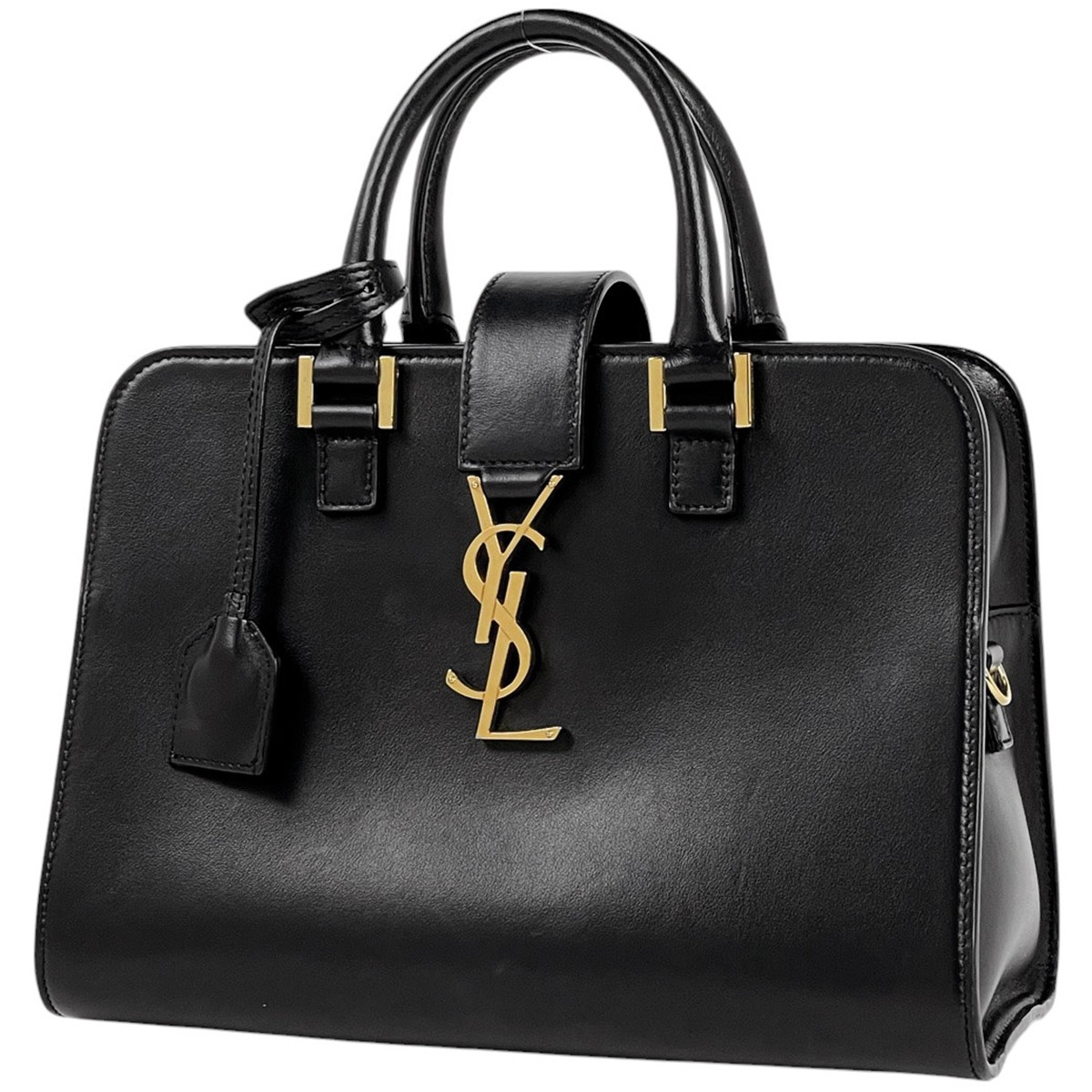 SAINT LAURENT Borsa a tracolla bambino Monogram Cabas 2WAY borsa a mano pelle nera 5...
