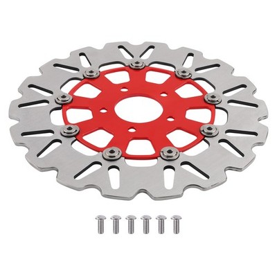 1pc Floating Front Brake Rotor for Harley-Davidson Touring 08-19 Dyna 06-17 Red