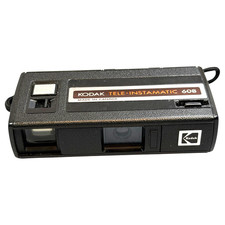 Kodak Trimlite Tele-Instamatic 608 Camera w/ Disposable Flash Tested 