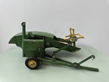 Vintage 50s 60s John Deere Pull Type Combine Pressed Steel Farm Toy USA Made