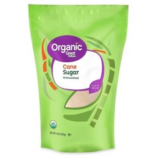 Organic Granulated Cane Sugar Natural Sweetener 4 Pound Resealable Bag