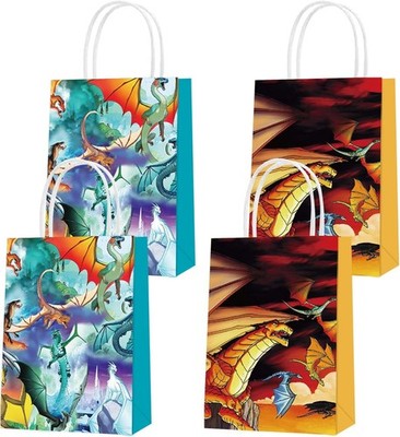 16 Pack Wings Fire Party Gift Bags, Treat Candy Goodie Bags for Dragon Theme ...