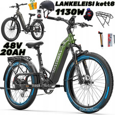 LANKELEISI 1130W Elektrofahrrad 20AH SAMSUNG Akku 26" E-Mountainbike 150KM Kett8