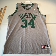 Vintage Men's XL+2 Nike Team NBA Boston Celtics 1963 Paul Pierce #34 Gray Jersey